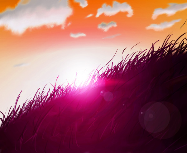夕日