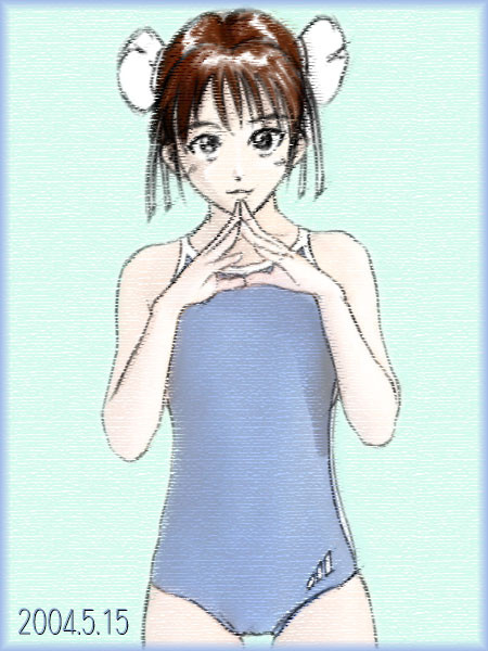 昔描いたお団子スク水