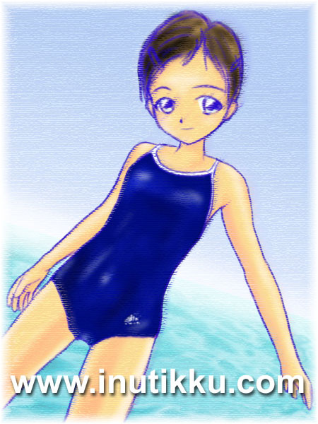 昔描いたスク水ベリーショート
