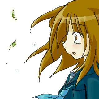 泣いてる