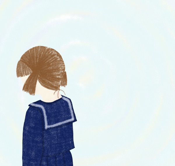中学生の後姿