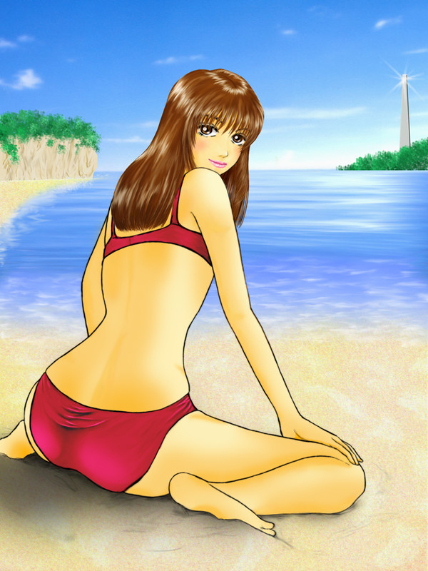 彼女が水着に着替えたら