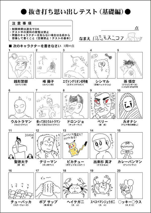 思い出しテスト基礎編