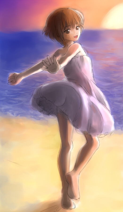 夕焼けの少女
