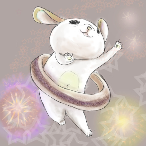 イカリングでフラフープ