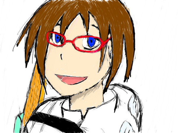 眼鏡を描いたけど