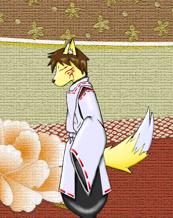 和服の狐獣人