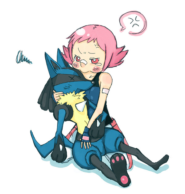 スモモとルカリオ