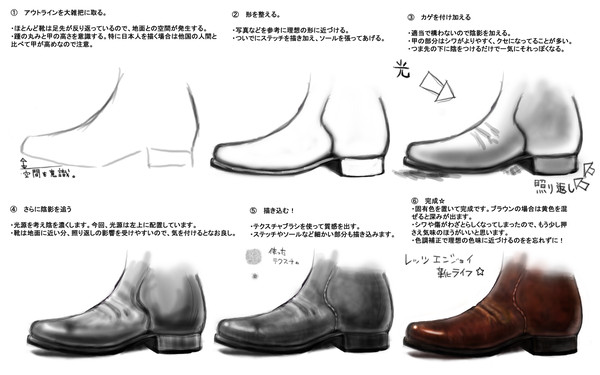 靴の描き方