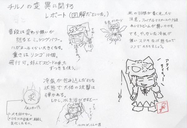 字が汚くて解読が難航する程度の文章付き