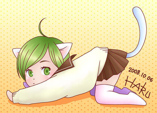 一時間で緑髪