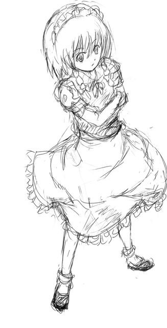 咲夜さん、練習絵