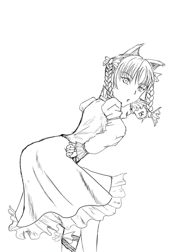 【線画】お燐