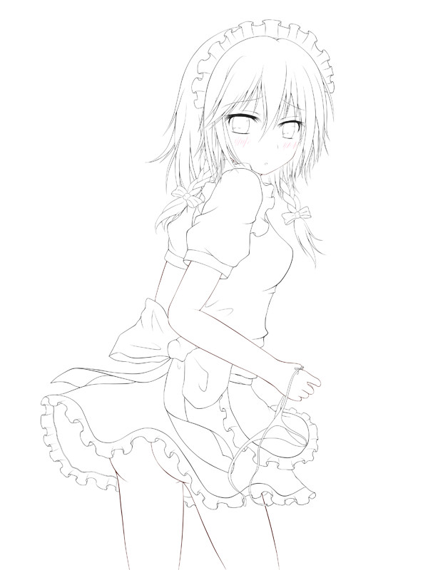 【塗り絵】咲夜さん