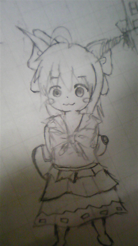 授業ちゅうに落書き萃香ちゃん