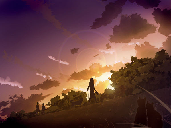 夕暮れ