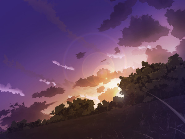 夕暮れ（背景）