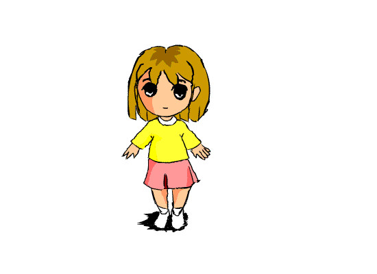 風になびく少女