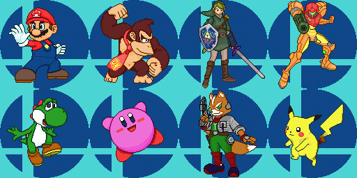 スマブラXキャラクター_ドット絵化計画1