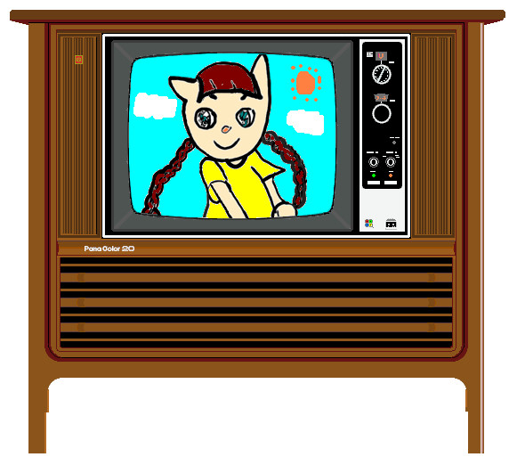 画面の中のニャミ