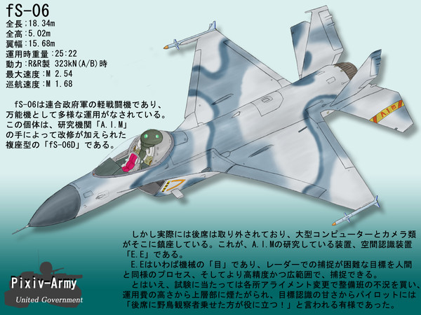 【Pixiv-Army】fS-06　戦闘機【連合政府軍】