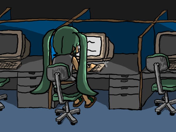 平日の夜更けには。