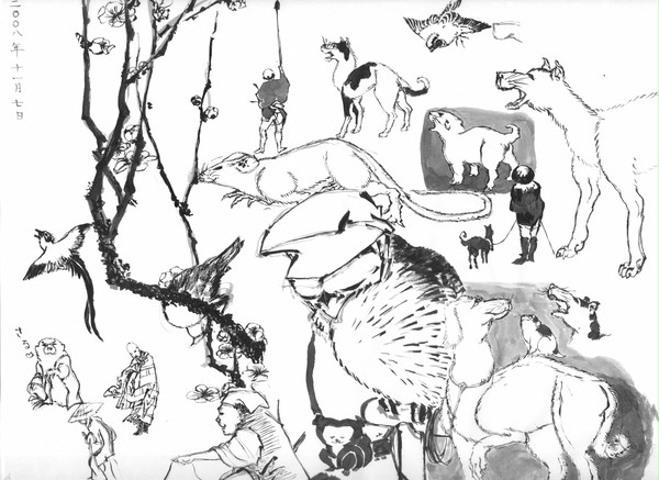 北斎絵事典　模写