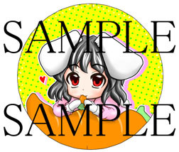 てゐ缶バッチサンプル