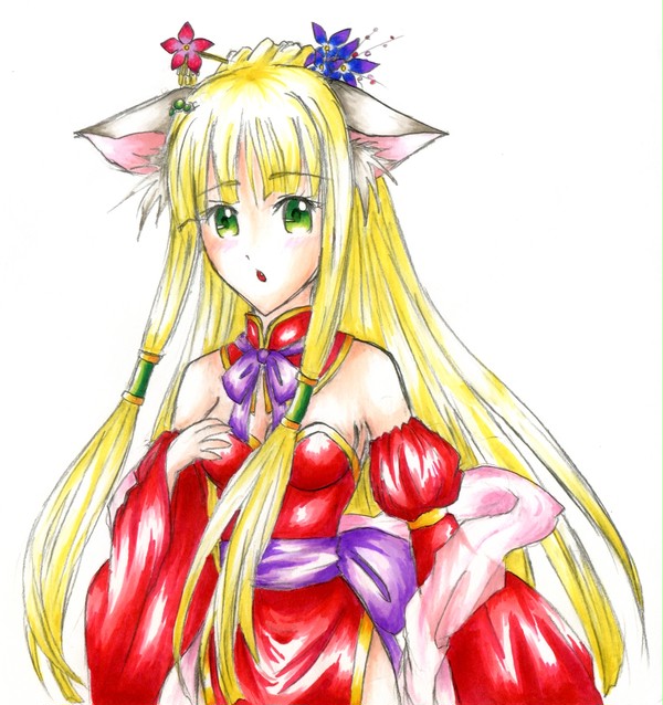中華風獣耳少女