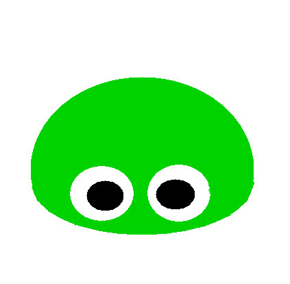 MSペイント　うろ覚え緑ぷよ