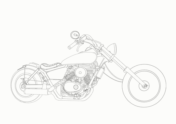 愛車(線画)