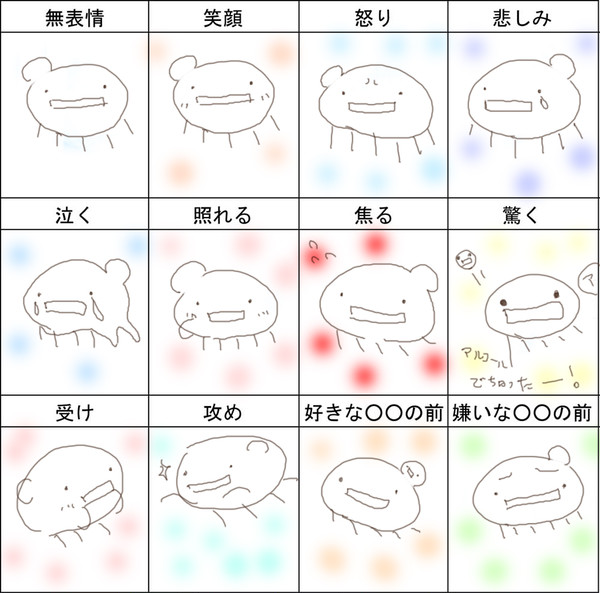 セレビシエの表情練習