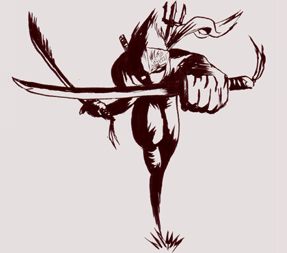 ニンジャブレイドを見ないで描く