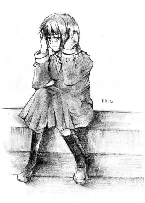 鉛筆画