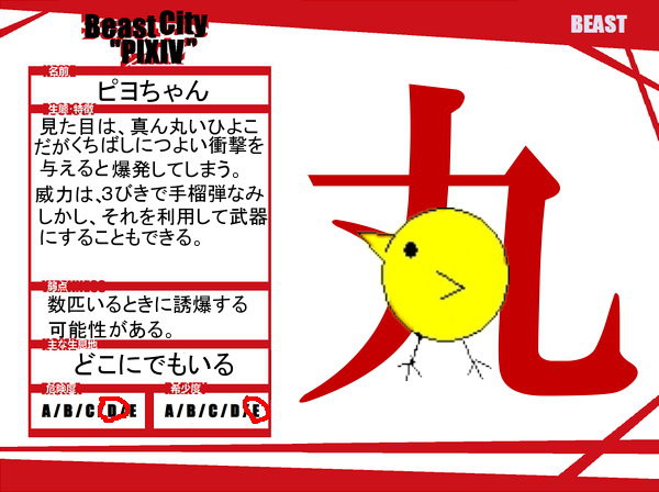 【ビーピク】ピヨちゃん【ザコビースト】