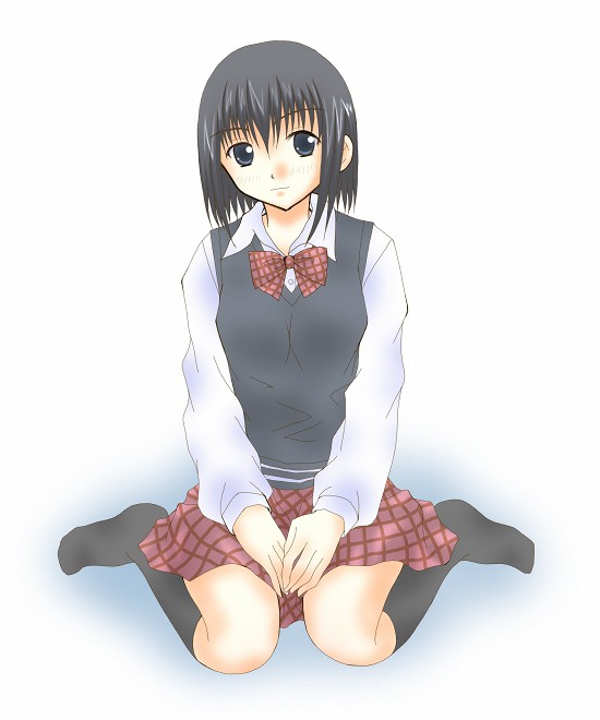 女の子座り。