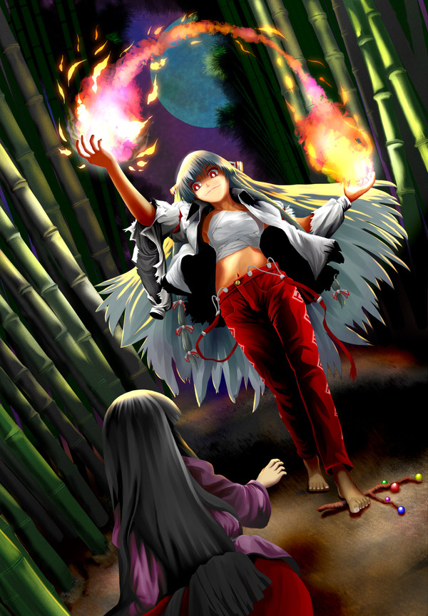 妹紅VS輝夜 ~お前も竹炭にしてやろうかっ!!~