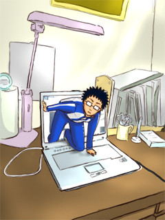 乾先輩が画面から出てきてくれました。