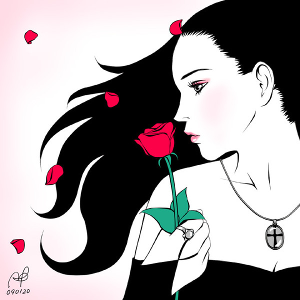 one rose