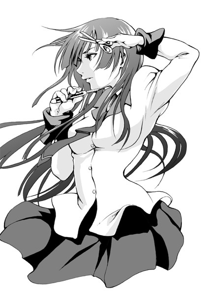 戦場ヶ原さんモノクロ