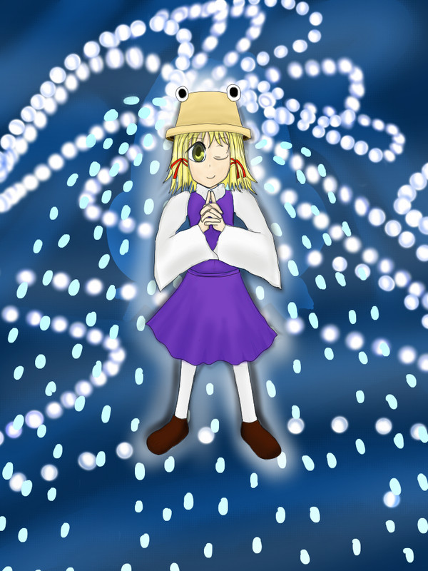 ケロちゃん風雨に負けず
