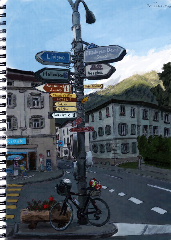 4.スイスアルプスの麓にある町Zernez
