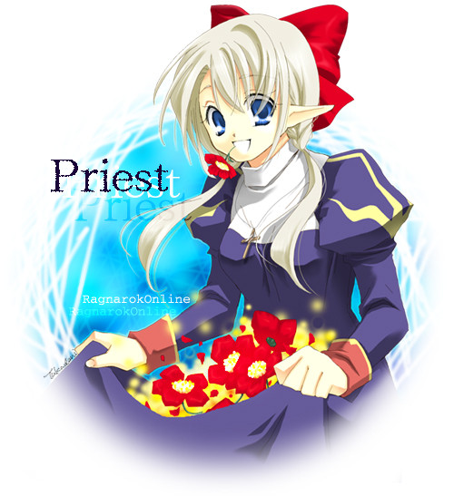 花とプリースト。