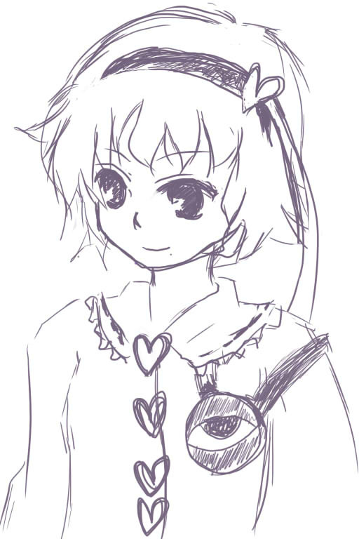 さとり　線画