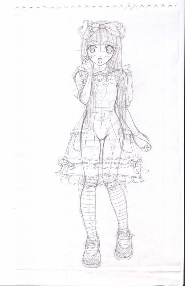 ゴスロリな服を描いてみよう～その4