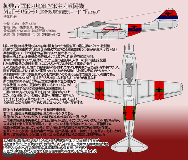 【Pixiv-Army】МиГ-9“Fargo”【極興帝国軍】