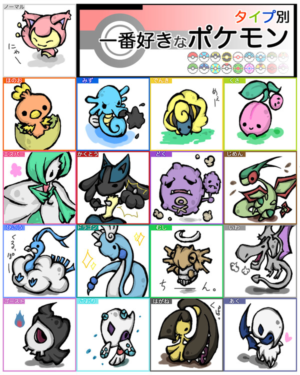 タイプ別好きポケモン