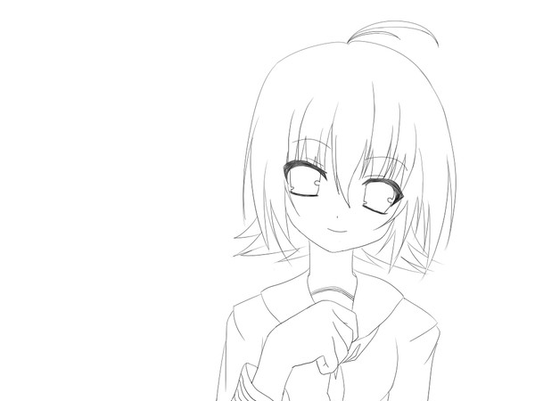 みりぃちゃんの線画