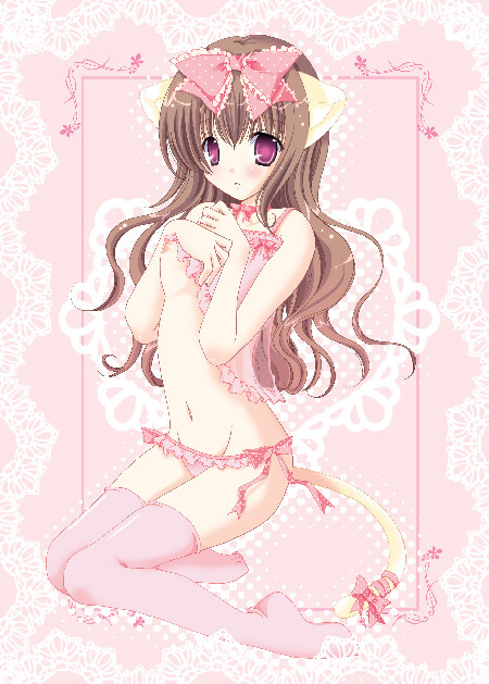 猫耳下着娘(ピンク)