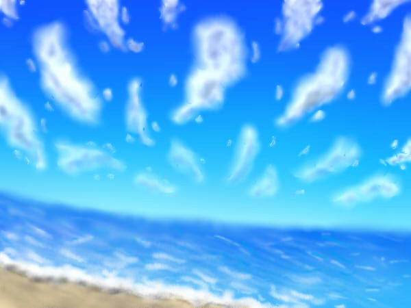 空と海と浜辺